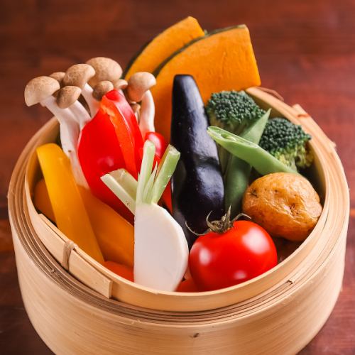 好きな野菜を詰めれる 蒸篭バーニャカウダ