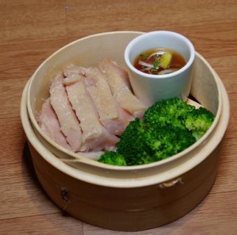 ヘルシー蒸し鶏と季節の野菜