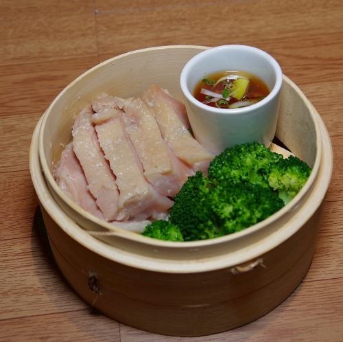 ヘルシー蒸し鶏と季節の野菜