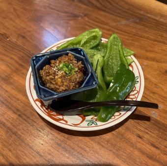 麻婆肉味噌パリパリピーマン