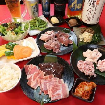 【食べ放題コース】とび蔵の豚ホルモン＆焼肉食べ放題（★+1500円で生ビール有飲み放題★）