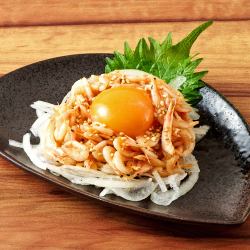 桜えびのユッケ風