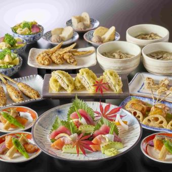 【秋の宴】★とりかく逸品コース　全10品☆　2時間プレミアム飲放題付　6,000円⇒5,500円