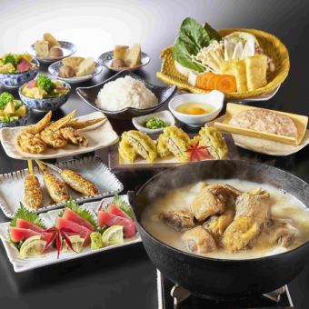 【秋の宴】究極の水炊き鍋コース　全8品☆　2時間飲み放題付 税込5000円