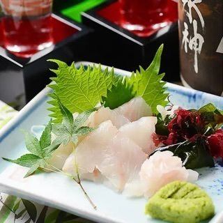 【5~7月】120分飲み放題　旬魚のお造り、天ぷら3種、若鶏ステーキ等　全8品　3,500円