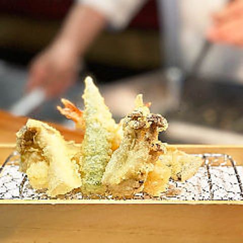 Authentic tempura made with carefully selected ingredients