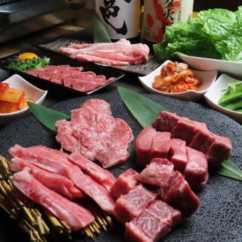 【歓送迎会コース】貝焼/和牛ハラミ・カルビ/ホルモン/焼野菜食べ放題・飲放題付！全10品8000円