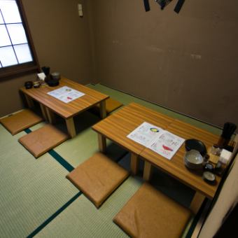 畳の和個室は６名様～８名様で貸切可