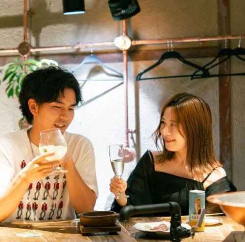 料理と一緒にドリンクも