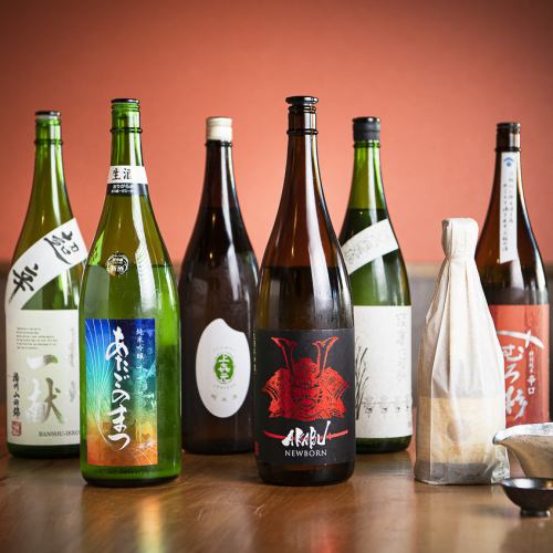 15 kinds of Japanese sake at all times ~ Wine list too!