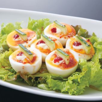 Soft-boiled egg salad