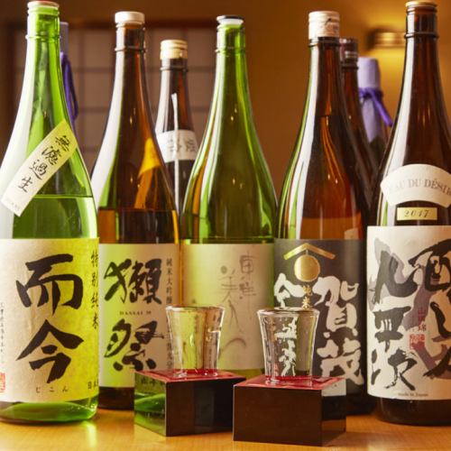 限定地酒を含めた20種類以上の日本酒！