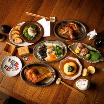 【鳥どシ三昧コース】名物の“ドシ焼き“や“鶏刺しの盛り合わせ“など『全10品』2h飲み放題付き