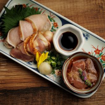 鶏刺し盛り合わせ