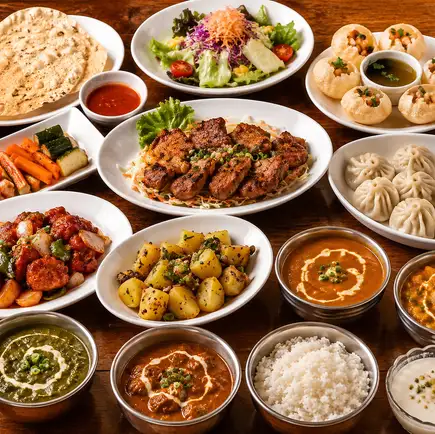 【생맥주 포함 2시간 음료 무제한】네팔 인기 요리를 만끽◎쿠마리 스페셜 전 10품 코스【3980엔】