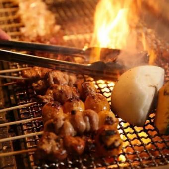 人気ランキング上位20種類の焼き鳥が食べ放題&２H飲み放題付き～鶏まみれコース～3980円→2480円