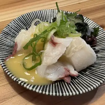タコの酢味噌かけ