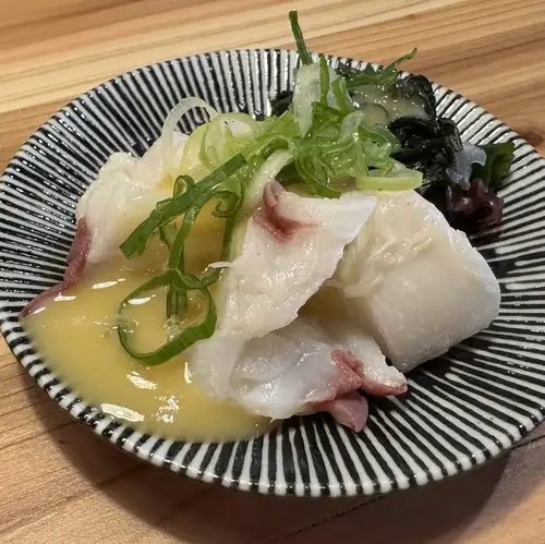 タコの酢味噌かけ