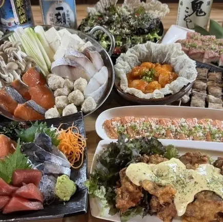 まるしま塩海鮮鍋宴会!生ビール込み120分飲み放題付き宴会コース!!