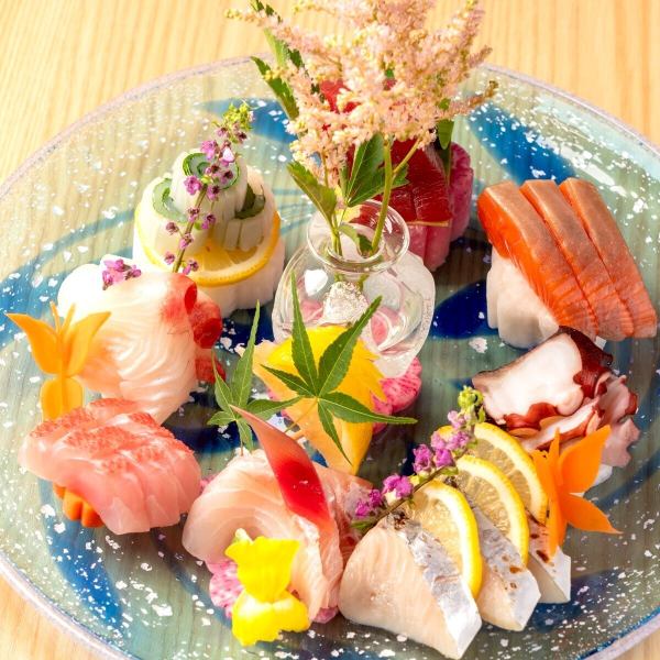 お造りなどの海鮮メニューも