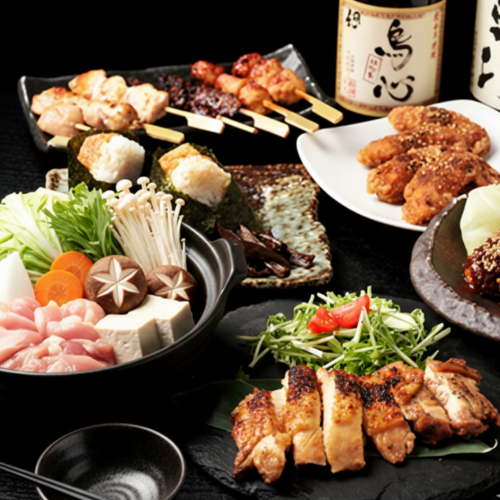 11月28日起，[5000日元]鸡肉寿喜烧火锅、名古屋火腿月见丸、2种名贵正宗烤鸡串及其他8道菜 ◆ 2小时畅饮