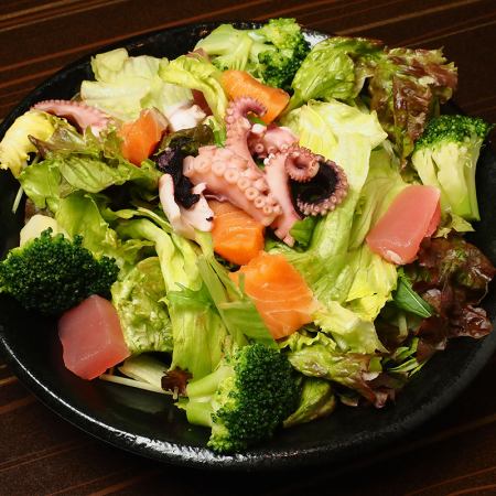 Seafood and broccoli salad