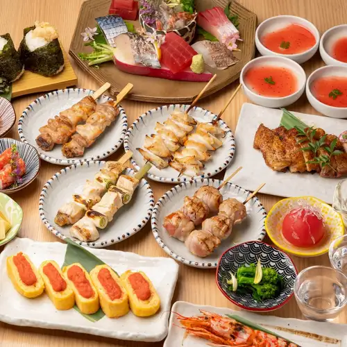 10月1日起:【向日葵特惠套餐】8道名古屋交趾鸡料理+高级畅饮→6000日元
