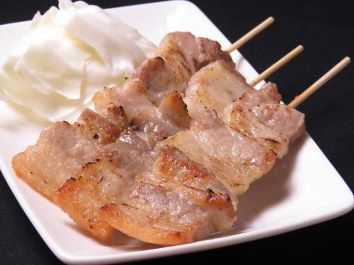 Exquisite pork belly skewers