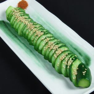 Aburi! Karashi mentaiko/homemade pickled cucumber