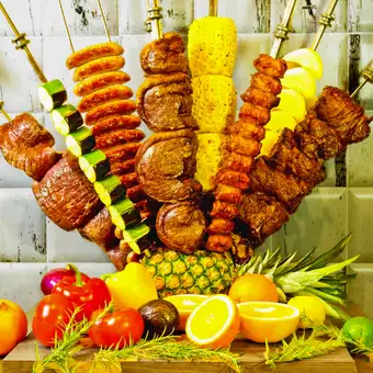 【ディナー定番】20種シュラスコ食べ放題+サイドメニュー2H《5280円》
