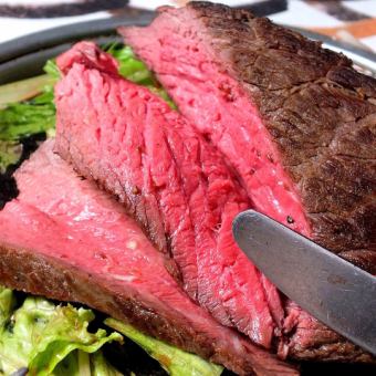 [Domestic beef roast beef + 3 types of sashimi] etc. 9 dishes + 120 minutes all-you-can-drink course 4400 ⇒ 4000 yen (tax included)