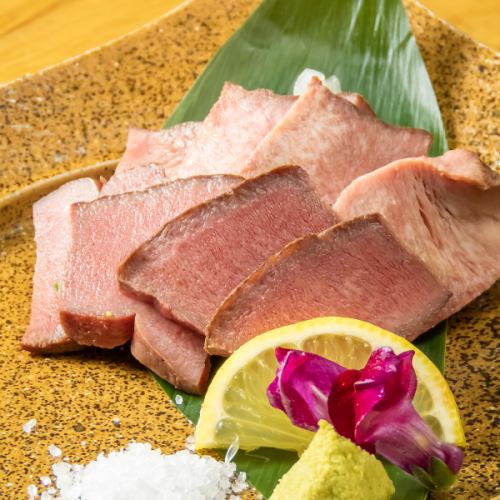 Beef tongue sashimi