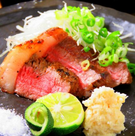 [Limited to 3 groups per day] Healthy lean black wagyu beef charcoal grilled + 3 types of sashimi, 9 dishes in total + 120 minutes all-you-can-drink course → 4,500 yen (tax included)