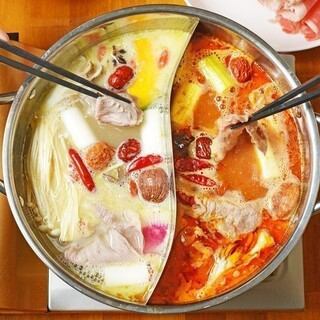 Be sure to try the ``Pork Shabu Yakuzen Nabe'' with two types of soup.