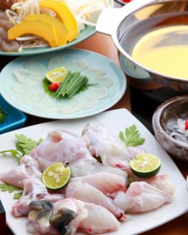 《飲み放題付き》【冬季限定：上ふぐコース】全8品 [宴会/接待/旬/個室/飲み会/のみ放題]