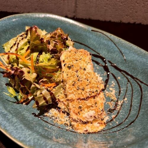 サーモンのレア焼き 香草パン粉