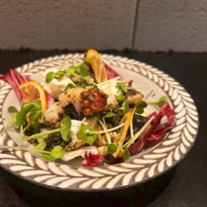 タコとマスカルポーネのペペロンチーノ