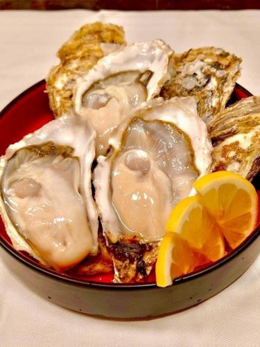 Raw oysters