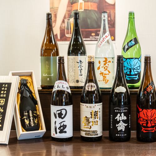 日本酒や珍しい銘柄の酒も