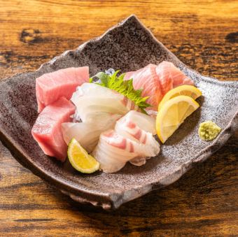 刺身の3種瓦盛り