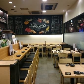 The interior surrounded by chalk art and sake from Hokkaido is very beautiful and you can enjoy your meal slowly! You can reserve a seat only.Please make a reservation by phone!