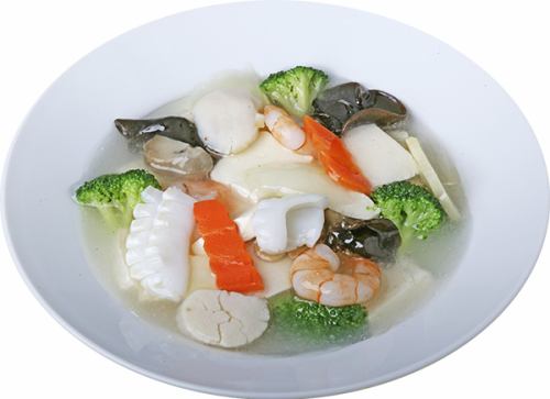 海鮮三種と豆腐煮込み