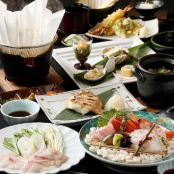 [Rare and high-quality fish kuet nabe course] Luxury with kuek selected by the chef! <8 dishes in total> 20,000 yen (22,000 yen including tax)