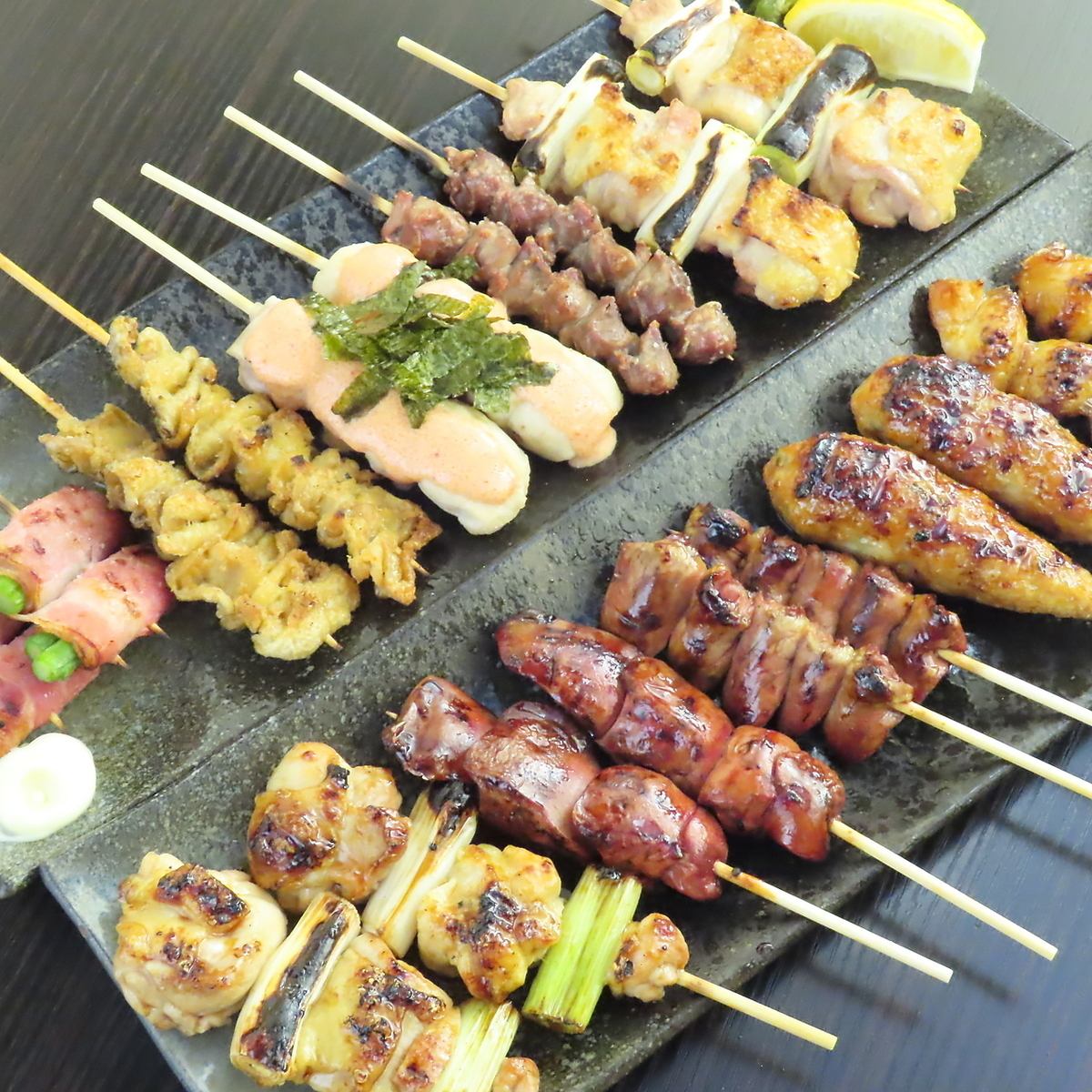 焼き鳥好きにはたまらないお酒に合う焼き鳥も多数あります◎