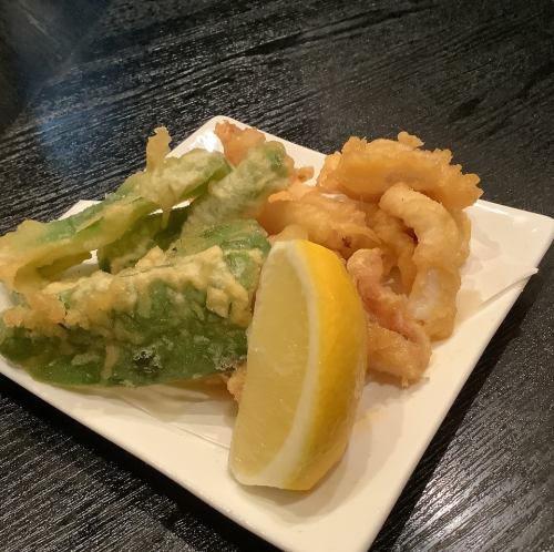 ピーマンとイカ天