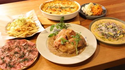 [2 hours all-you-can-drink included] Course B ◆ 6 dishes including beef tongue carpaccio ★ Free reservation of the second floor for groups of 16 or more!