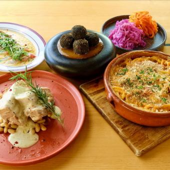 【附2小時無限暢飲】B套餐 ◆超人氣!鹹豬肉等5道菜 ★16人以上可免費包場2樓!