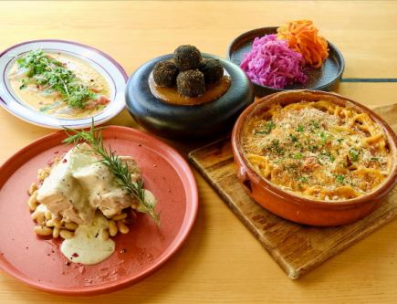 【음료 무제한 2 시간 포함] B 코스 ◆ 대인기! 소금 돼지 3 장 끓인 포함 전 5 품 ★ 16 명 이상으로 2 층 전세 무료!