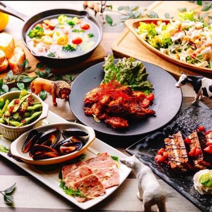 ☆宴会／大人数☆対応！【全8品＆飲み放題付き】新年会・歓送迎会におすすめ4,400円コース