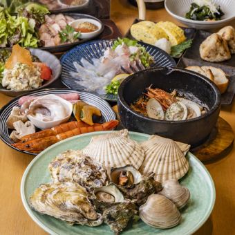120分飲み放題付■豪華浜焼きコース■全12品5800円(税込)